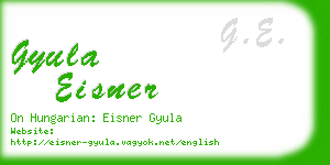 gyula eisner business card
